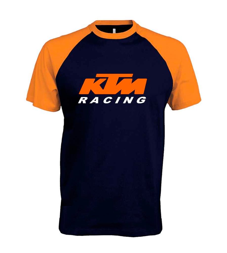 Pánské triko s motivem KTM Racing 4 - Oranžovo/Tmavě Modré - MOTO TRIKA - Trička  KTM - 699 Kč - Motogaráž.cz - Vše pro motorkáře na jednom místě!