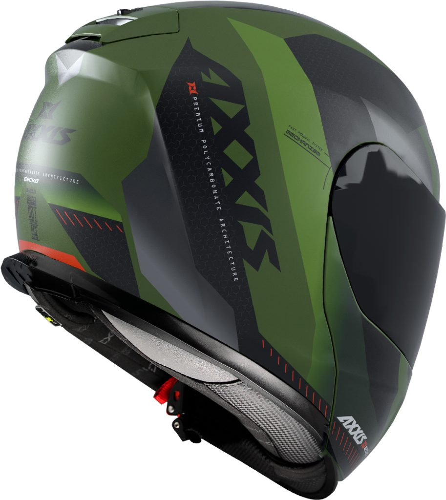 Výklopná helma AXXIS GECKO SV ABS shield f6 matná zelená - AXXIS - Výklopné moto  přilby - 3 490 Kč - Motogaráž.cz - Vše pro motorkáře na jednom místě!