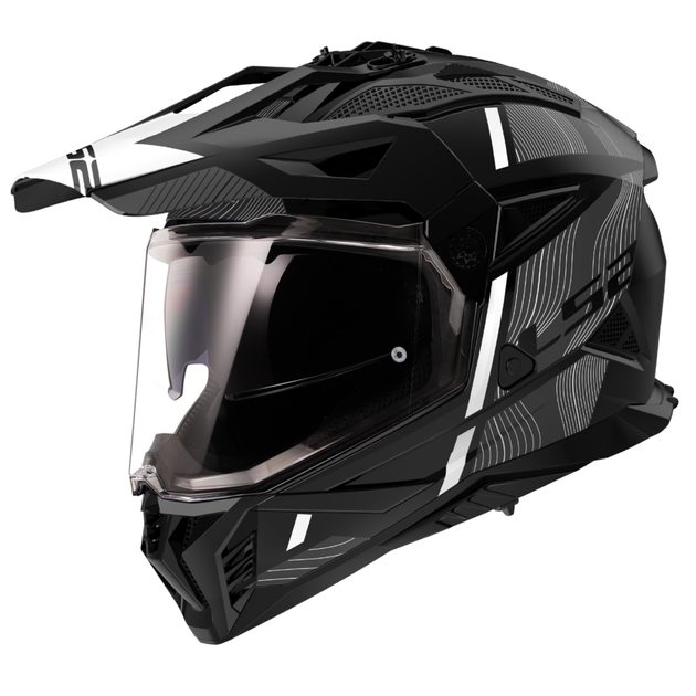 Casco moto LS2 Pioneer II Crazy Black Red MX702 Al Mejor Precio
