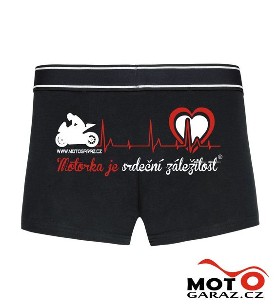 Boxerky Motorka je Srdeční Záležitost ® - MOTORKA JE SRDEČNÍ ZÁLEŽITOST -  Pánské oblečení - 299 Kč - Motogaráž.cz - Vše pro motorkáře na jednom místě!