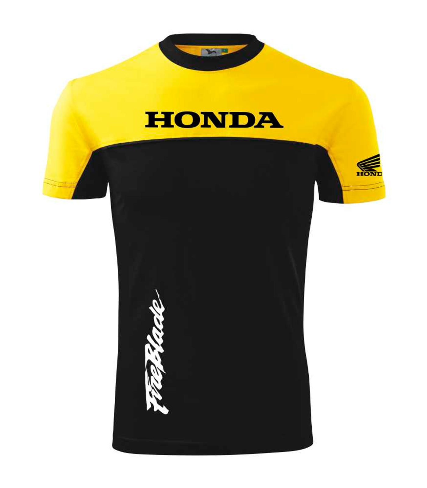 K  Pánské triko s motivem Honda Fireblade Žlutá/Černá - MOTO