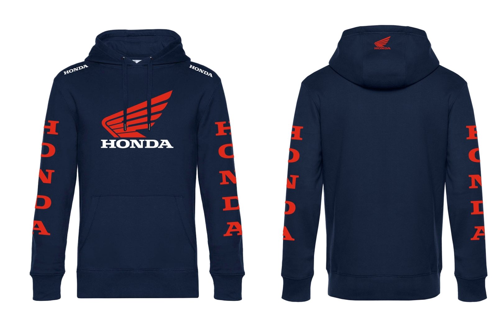当季大流行 Pánská mikina s kapucí a motivem Honda 2 - Tmavě Modrá その他