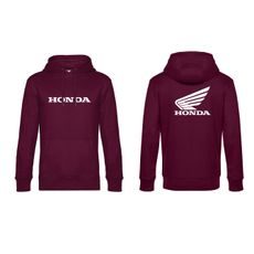 DÁMSKÁ MIKINA S KAPUCÍ A MOTIVEM HONDA 1 - VÍNOVÁ