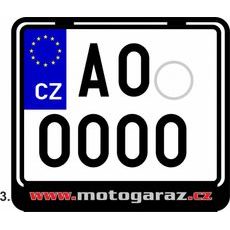 NOSIČ SPZ NA MOTORKU S 3D MOTIVEM MOTOGARAZ.CZ