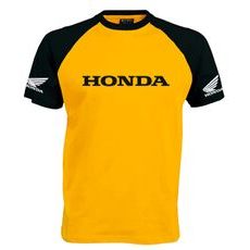 PÁNSKÉ TRIKO S MOTIVEM HONDA 1 - ČERNÉ/ŽLUTÉ