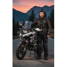 CESTOVNÍ ENDURO KALHOTY NA MOTORKU TRAILER 4SQUARE - ČERNÁ/BÍLÁ