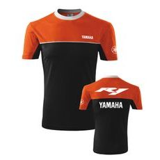 PÁNSKÉ TRIKO S MOTIVEM YAMAHA R1 - ORANŽOVÁ/ČERNÁ