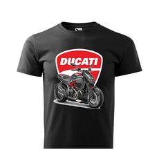 PÁNSKÉ TRIKO S MOTIVEM DUCATI DIAVEL - ČERNÉ