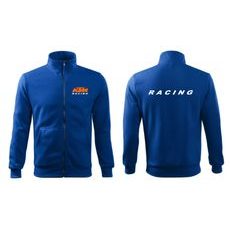 PÁNSKÁ MIKINA NA ZIP S MOTIVEM KTM RACING 2 - MODRÁ