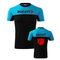 PÁNSKÉ TRIKO S MOTIVEM DUCATI DEVIL - TYRKYSOVO/ČERNÉ