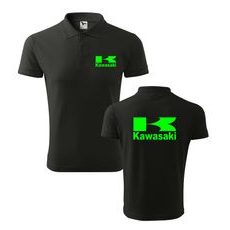 PÁNSKÉ POLO S MOTIVEM KAWASAKI 1 - ČERNÉ