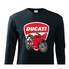 PÁNSKÁ MIKINA S MOTIVEM DUCATI 595 - TMAVĚ MODRÁ