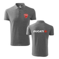 PÁNSKÉ POLO S MOTIVEM DUCATI - ŠEDÉ
