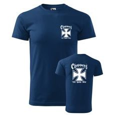 PÁNSKÉ TRIKO S MOTIVEM CHOPPERS 'TIL YOU DIE - TMAVĚ MODRÉ