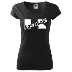 DÁMSKÉ TRIKO S MOTIVEM KAWASAKI 3 - ČERNÉ