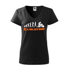 DÁMSKÉ TRIKO S MOTIVEM EVOLUTION QUAD - ČERNÉ