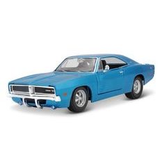 MAISTO - 1969 DODGE CHARGER R/T, METAL MODRÁ, 1:25