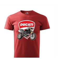 PÁNSKÉ TRIKO S MOTIVEM DUCATI MONSTER - ČERVENÉ