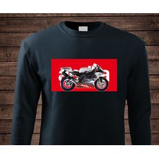 PÁNSKÁ MIKINA S MOTIVEM APRILIA RSV1000 R- TMAVĚ MODRÁ