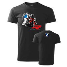 PÁNSKÉ TRIKO S MOTIVEM BMW S 1000 R - ČERNÁ