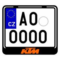 NOSIČ SPZ NA MOTORKU S 3D MOTIVEM KTM