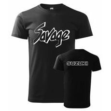 PÁNSKÉ TRIKO S MOTIVEM SUZUKI SAVAGE - ČERNÉ