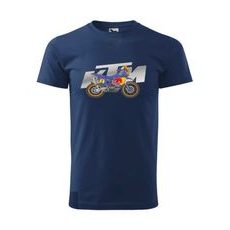 PÁNSKÉ TRIKO S MOTIVEM KTM 690 DAKAR - TMAVĚ MODRÉ
