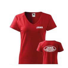 DÁMSKÉ TRIKO S MOTIVEM JAWA - ČERVENÉ