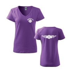 DÁMSKÉ TRIKO S MOTIVEM CHOPPERS - FIALOVÉ