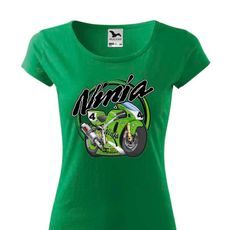 DÁMSKÉ TRIKO S MOTIVEM KAWASAKI NINJA - ZELENÉ