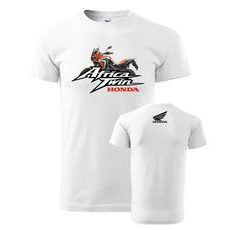 PÁNSKÉ TRIKO S MOTIVEM HONDA AFRICA TWIN - BÍLÉ