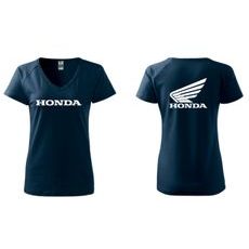 DÁMSKÉ TRIKO S MOTIVEM HONDA 2 - TMAVĚ MODRÉ