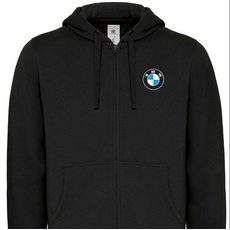 PÁNSKÁ MIKINA NA ZIP S KAPUCÍ A MOTIVEM BMW - VYŠÍVANÁ