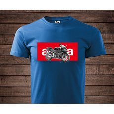 PÁNSKÉ TRIKO S MOTIVEM APRILIA RS4 - SVĚTLE MODRÉ