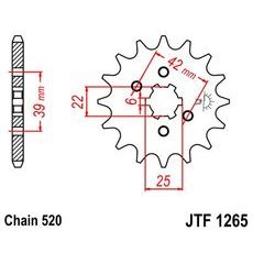 Řetězové kolečko JT JTF 1265-12 12 zubů, 520
