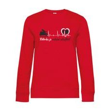 MIKINA MOTORKA JE SRDEČNÍ ZÁLEŽITOST ® ČERVENÁ DÁMSKÁ