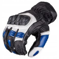 WOLF BANDIT BLUE KOŽENÉ RUKAVICE NA MOTORKU