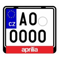 NOSIČ SPZ NA MOTORKU S 2D MOTIVEM APRILIA 1