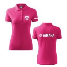 DÁMSKÉ POLO S MOTIVEM YAMAHA - RŮŽOVÁ
