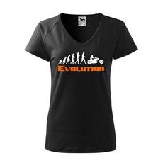 DÁMSKÉ TRIKO S MOTIVEM EVOLUTION CHOPPERS - ČERNÉ