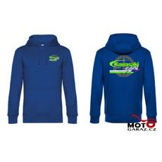 PÁNSKÁ KLUBOVÁ MIKINA S KAPUCÍ KAWASAKI BIKERS CZ - KRÁLOVSKY MODRÁ