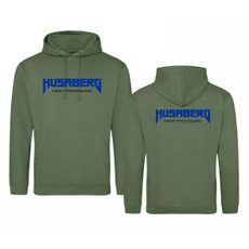 PÁNSKÁ MIKINA S KAPUCÍ A MOTIVEM HUSABERG 2 - KHAKI