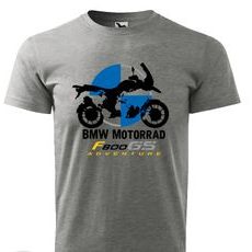 PÁNSKÉ TRIKO S MOTIVEM BMW F 800 GS ADVENTURE 1 - ŠEDÁ