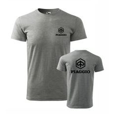 PÁNSKÉ TRIKO S MOTIVEM PIAGGIO 1 - ŠEDÉ