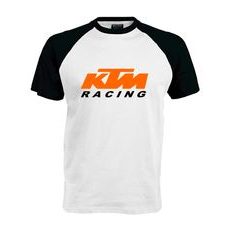 PÁNSKÉ TRIKO S MOTIVEM KTM RACING 4 - ČERNO/BÍLÉ