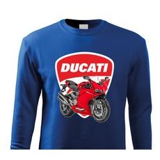 PÁNSKÁ MIKINA S MOTIVEM DUCATI 595 - KRÁLOVSKY MODRÁ