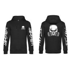 PÁNSKÁ MIKINA S KAPUCÍ A MOTIVEM YAMAHA MOTOSPORT - ČERNÁ