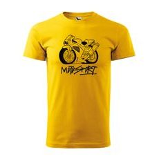 PÁNSKÉ TRIKO S MOTIVEM MOTOSPORT - ŽLUTÉ