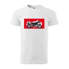 PÁNSKÉ TRIKO S MOTIVEM APRILIA RSV 1000 R - BÍLÉ