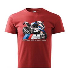 PÁNSKÉ TRIKO S MOTIVEM BMW S 1000 RR M PACKAGE - ČERVENÉ
